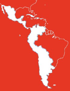 Hispanoamerica fondo rojo